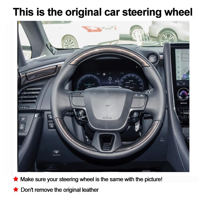 Hand Stitching Car Steering Wheel Cover Wrap For Toyota Alphard IV 2026 2026 2026 Braid On Steering-wheel Holder