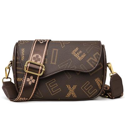 Vintage Printed Letter Versatile Small Square Bag