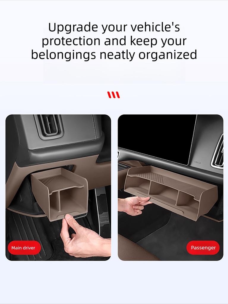 For Li Auto L7 L8 L9 Car Driver's Silicone Storage Box Partition Classification Storage Box Earthquake-proof Car Accessories