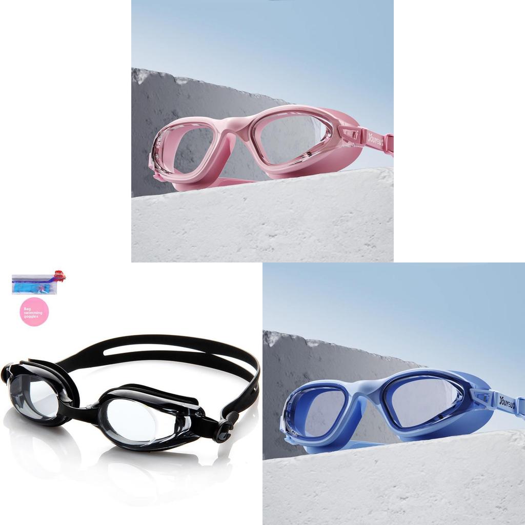 Waterproof Antifog Mens Swimming Goggles With Prescription Pc Lenses For Adults