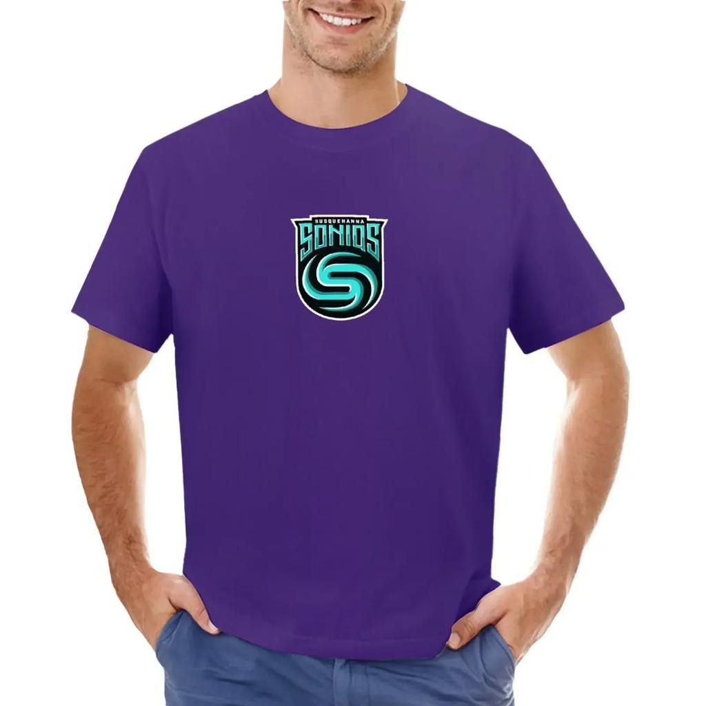 Susquehanna Soniqs Esport Logo T-shirt Tops New Edition Blacks Men's Cotton T-shirt