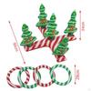 Inflatable Ring Toss Set Christmas Tree Decoration Throwing Game Supplies Family Favors Kids Adults
