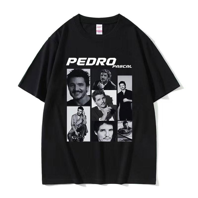 Pedro Pascal Classic Actor Print T Shirt Unisex Fashion High Quality Cotton Tshirt 90s Vintage Short Sleeve Tshirt Top