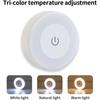 Round Led Wall Lamp Rechargeable Night Light with Touch Switch Dimmable Magnetic Book Light for Reading Bedroom Cabinet Closet