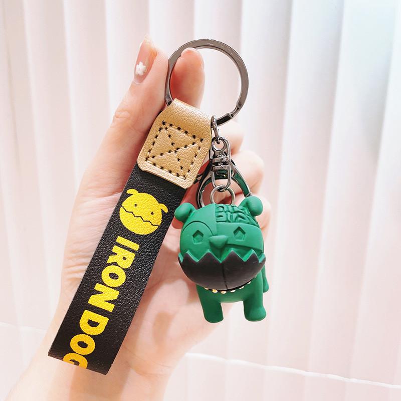 

Resin Bully Adorable Dog Keychain Cute Cartoon Key Accessory Perfect For Gifts зелёный