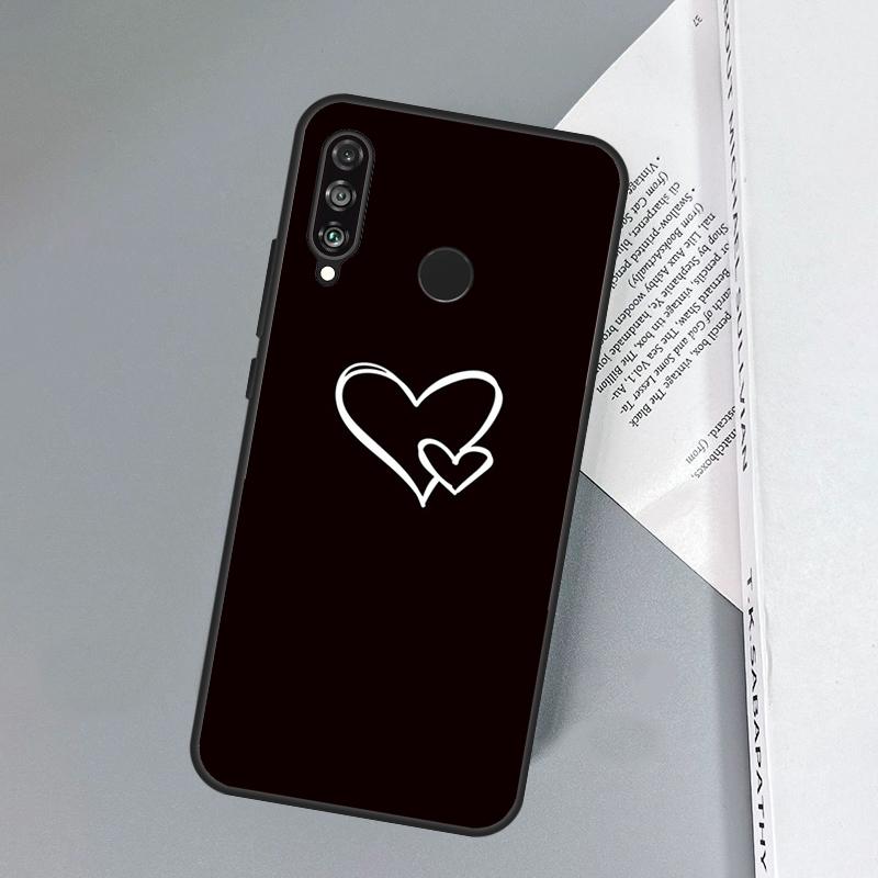Cute Pretty Little White Heart For Huawei Nova 11i 12i 12s 8i 7i Y73 Y70 Y90 Y60 Y72 Y61 Y91 9 10 SE P30 Pro P40 Lite Case