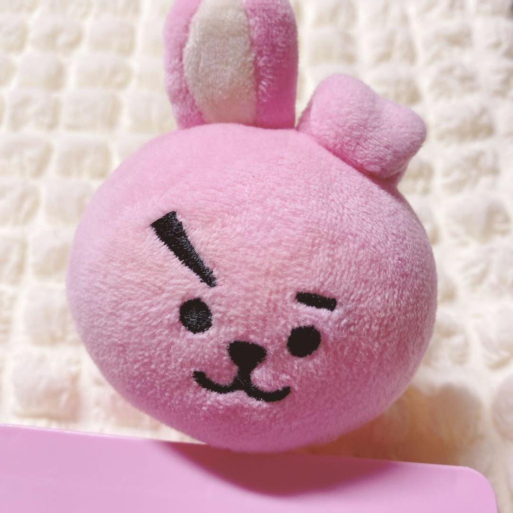 [USED] BT21 COOKY Lying Down Plush Toy Keyring Mascot