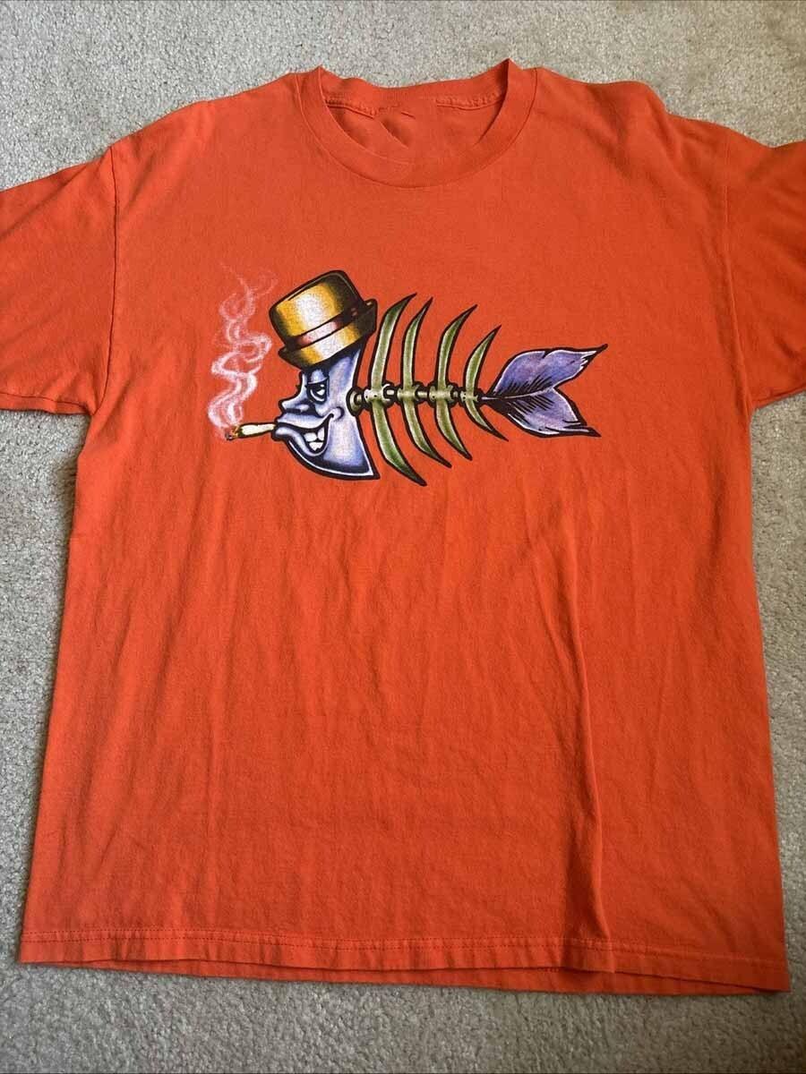 FISHBONE Band Smoking Fish Funny Shirt Orange Uniex S-5XL EM0698 Unisex T-Shirt XXXXL