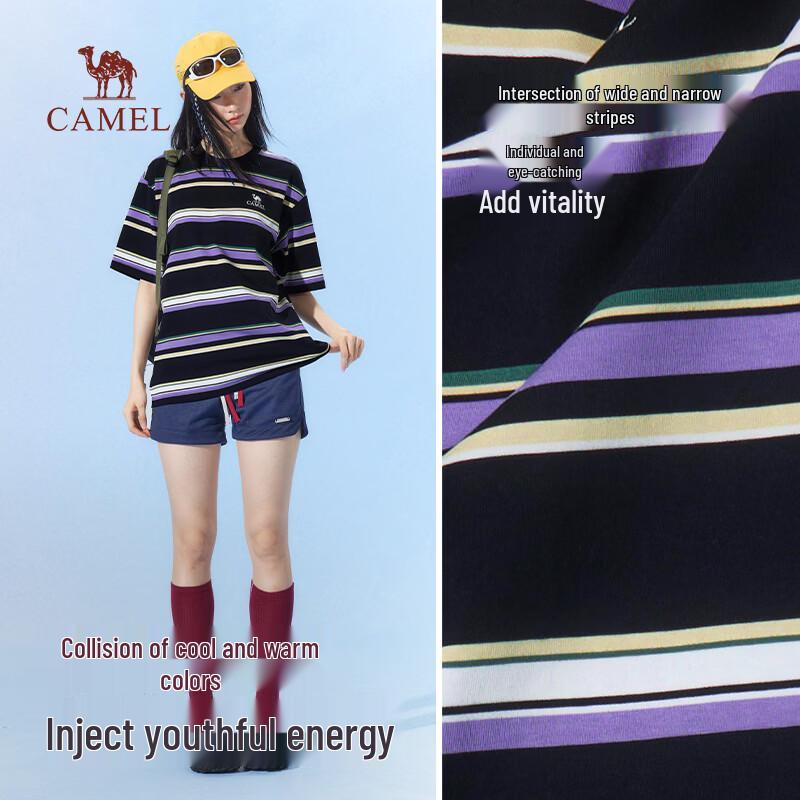 Camel Women's Striped T-shirt