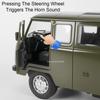 מידה גדולה 1:18 UAZ TRAVELER דגם רכב צעצוע מתכת Diecast משיכה לאחור קול אור דגמים קרוואן מודל סימולציה מתנות לבנים