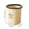 Trash Can, Large Capacity, Pressure Ring, Modern Wastebasket for Home Creamy Yellow L 1P