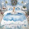 Homewish Cute Snowman Santa Claus Duvet Cover Set For Boys Girls Merry Xmas Christmas Bed Set New Year Quilt Cover Set
