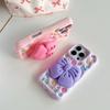 3D Large Bow Pink/Purple Case for iPhone 13-15, 17 Pro