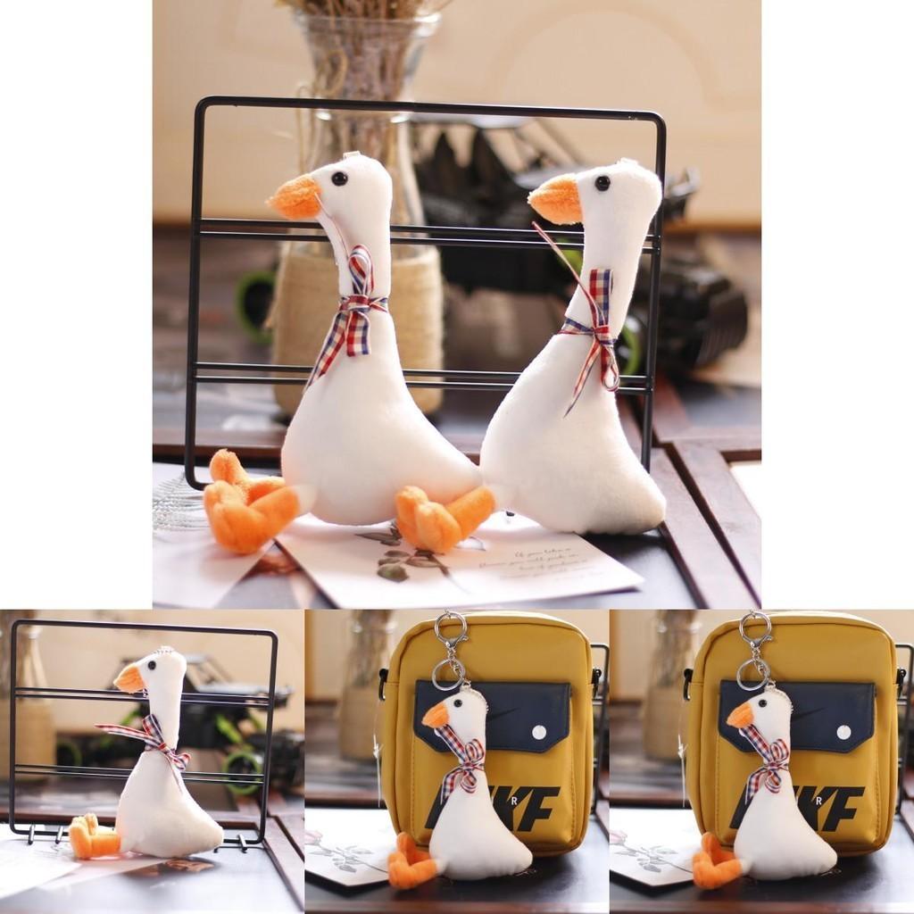 Cute Goose Plush Keychain Adorable Miniature Stuffed Animal Bag Charm 18cm