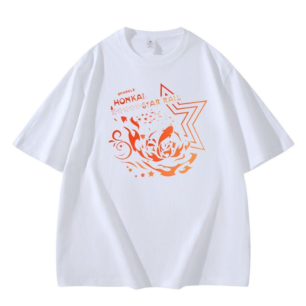 New Anime Honkai Star Rail Firefly Cosplay Printed Short Sleeve TShirt Casual Tee Fashion Vintage Shirts Versatile In Summer