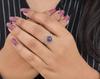 Solid 925 Sterling Silver Amethyst Round gemstone Stacking Women Ring Gift For Her Boho jewelry