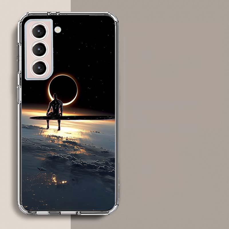 Silver Surfer Phone Case For Samsung Galaxy S25 Edge S24 S23 FE S21 S20 S10 Plus S22 S26 Ultra Cover Clear Cases TPU Capa Shell