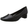 [Romeo Valentino] Square Toe, 3.5cm Heel, 3E Width, PU Leather, VB3370, Women's, Black, Size 23.5 Cm (3E)