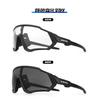Color-changing cycling glasses with myopia running sports bicycle driving windproof eye protection