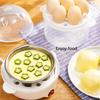 Automatic Electric Egg Streamer Multifunctional Electric Egg Boiler Double Layers Egg Cooker Mini Kitchen Breakfast Machine