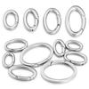 1/2pcs Oval 304 Stainless Steel O Ring Spring Clasps Openable Carabiner Keychain Bag Clips Hook Connectors for Jewelry Making