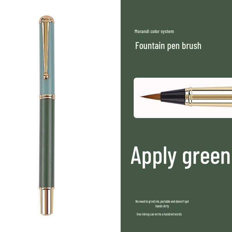 Shanglin Fu Ultra-Fine Soft-Bristle Calligraphy Sheets with Pure Wolf Hair for Small-Script Calligraphy, Ink-Absorbing, Portable, and Elegant Pen.