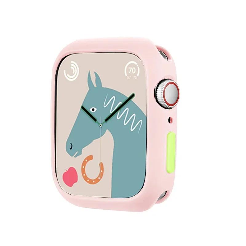 NEW Candy Soft Case for Apple Watch Cover 9 8 7 6 Se 5 4 3 45 42mm 38mm Protection Iwatch Serier 44mm 40mm 41mm Silicone Bumper