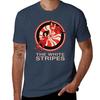 White Stripes TShirt Large Size Basic Casual TShirt