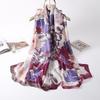 Women's Faux Silk Travel Shawl - Large Summer Sun Protection Retro Beach Towel Scarf