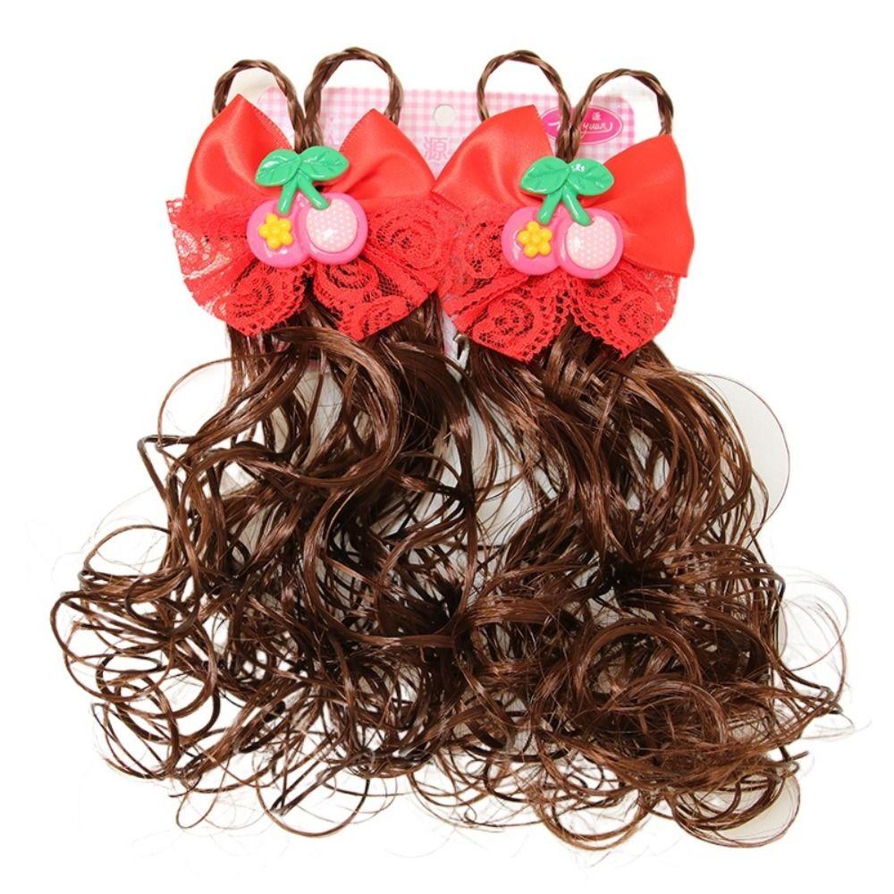 2Pcs Headwear Kids Hairpin Wig Cute Girl Curly Hair Princess Children Hair Clip  Baby