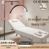 24-inch Half-Moon Beauty Lamp for Salon: Ideal for Face, Embroidery Tattoo, Eyelash Extensions, and Nail Art.
