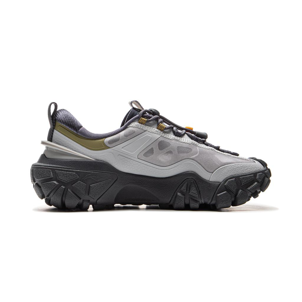 Li Ning Sand Dune Sports Fashion Versatile Comfortable Non-Slip Wear-Resistant Shock Absorption Low-Top Casual Shoes Men Sneaker Static-Grey AGCV117-1