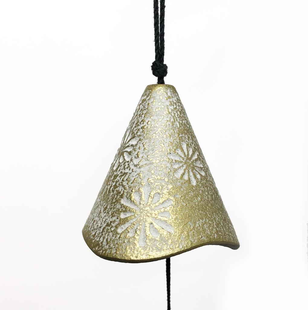 Nanbu Ironware Nanbu Wind Chime Itchudo Wind Chime HANABI Gold/Hemp (Ivory)