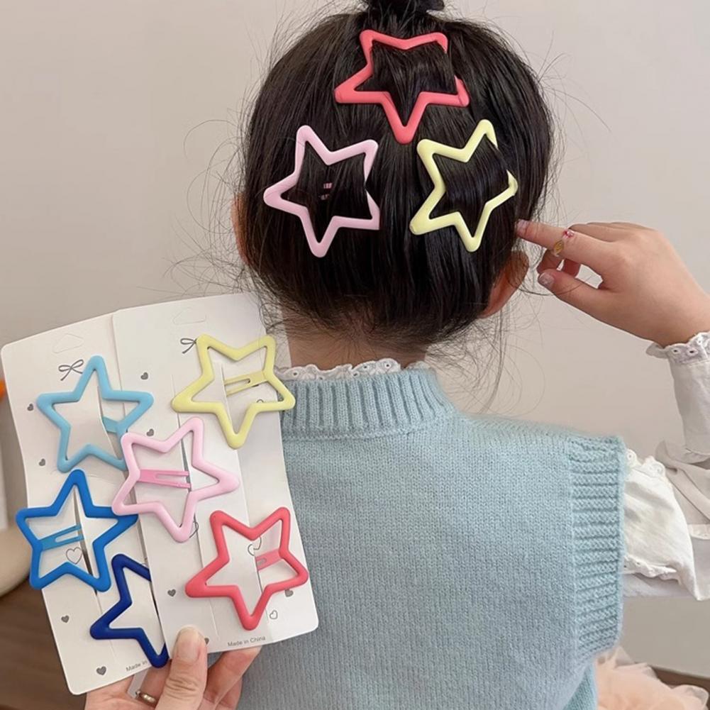 3Pcs Children'S Pentagram Broken Hair Clip, Girls' Hair Without Injury Side Bangs Clip, Versatile Headpiece Hair Clip On The Back Of The Head