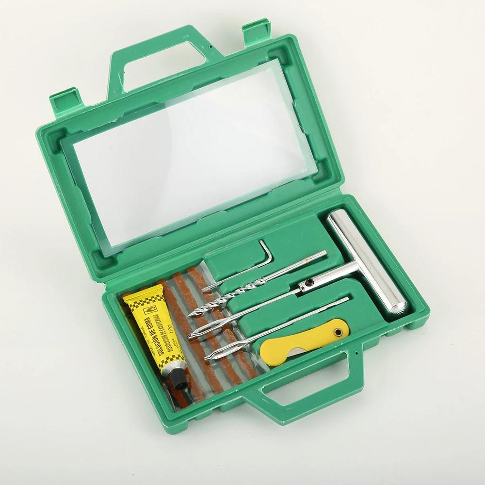 11 pcs/Box Auto Tire Repair Set Puncture Repair Tool Car Van Motorcycle Bike Emergency Duty Tubeless Tire Repair Kit Rivet Tools