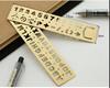 2021121732 Vintage Brass Letter and Numbers Metal Ruler Template Ruler Bookmark Marker Stationery School Supplies Belt Buckle