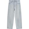 Men's Cotton Lyocell Blend Loose Wide-Leg Jeans