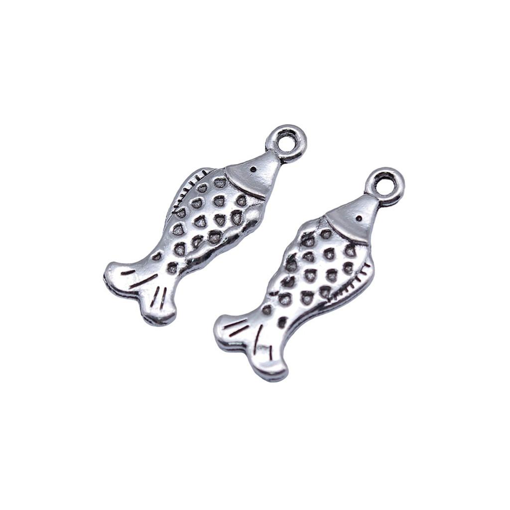 Fisch-Anhänger Vintage Legierung Anhänger Für DIY Schmuck Meeres-Thema Bastelbedarf