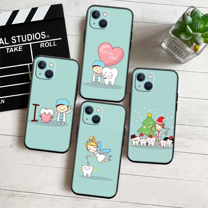 NH43 Teeth Dentist Tooth Phone Case for OPPO A40 A60 A80 A15 A16 A16K A12 A17 A17K A54 A54S A53 A53S A55 A56 A57 A98 F23