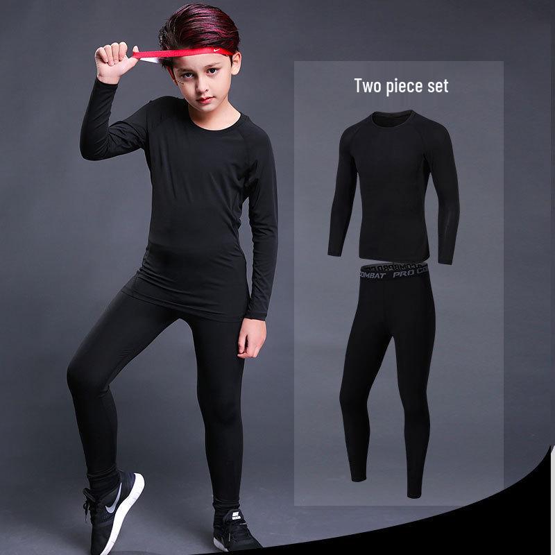 Children's Quick-Dry Sports Set: Autumn/Winter Base Layer for Basketball & Football