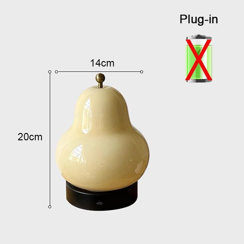 

Настольная лампа из стекла в форме груши с 3 режимами освещения, подходит для прикроватной тумбочки, спальни, кабинета, гостиной, декоративного ночника, домашнего декора