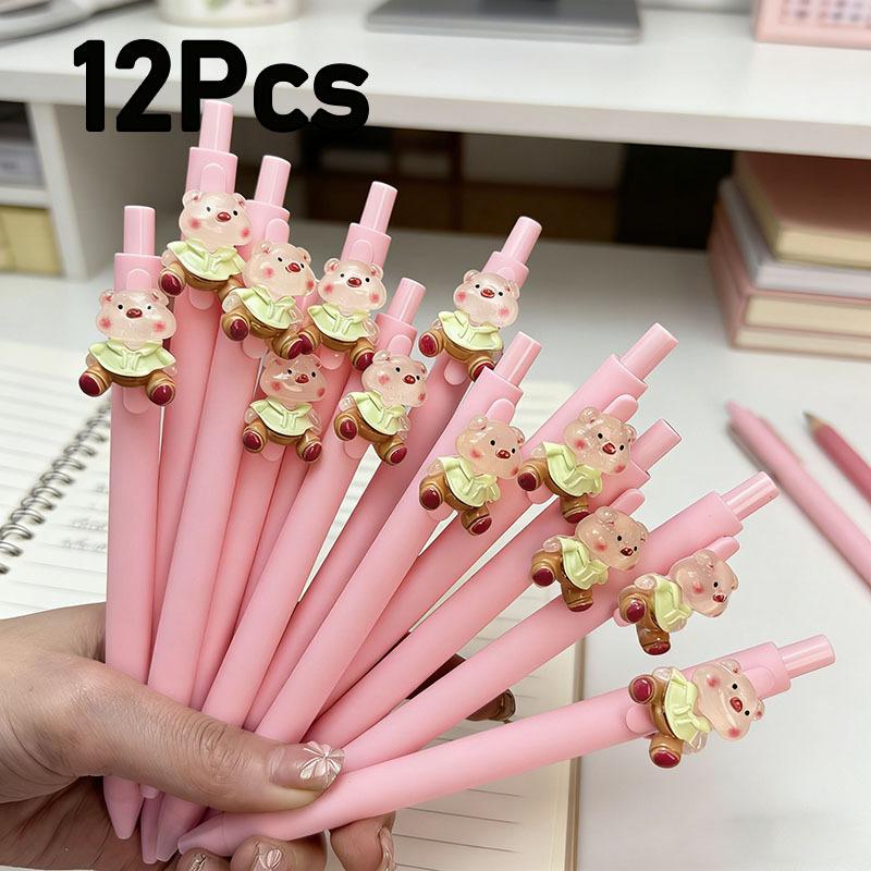 

10Pcs Cute Neutral Pen Creative Funny Pens Writing Drawing Stationery Student School Office Signature Pen School Stationery Gift Random style 10Pcs