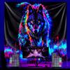 VIKAMA Wolf Totem Tapestry Vibrant Living Room Feature Wall for Trendy Gaming Rooms  Music Rooms