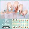 Nail Art French Nail Decals 3D Nails Polish Wraps Gel Nail Stickers Set Gel Full Nail Wraps  Nail
