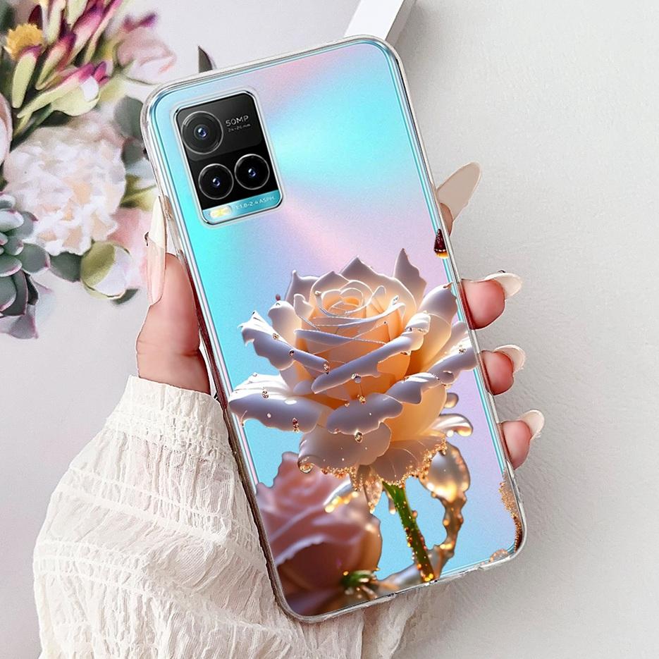 For Vivo Y33s 4G V2109 Case Vivo Y21 Y21s V2110 V2111 New Luxury Painted Cover Soft Silicone Case For Vivo Y21e Y21t Y33t Fundas