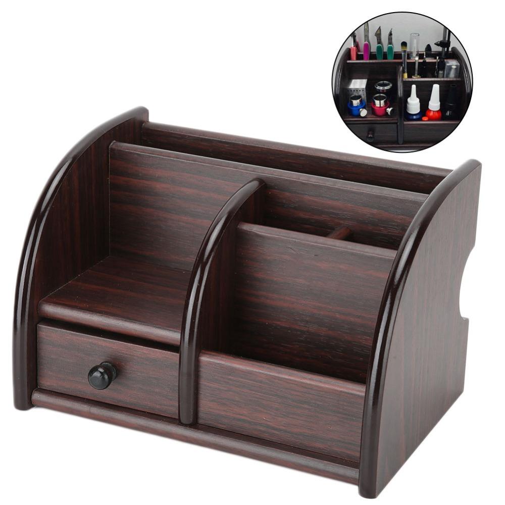 Brown Multi-function Desktop Pen Storage Rack  Home Desktop Sundry Storage