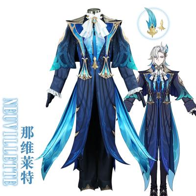 New Neuvillett Cosplay   Costume Fontaine Chief Justice Ordainer of Inexorable Judgment Uniform Halloween Outfit