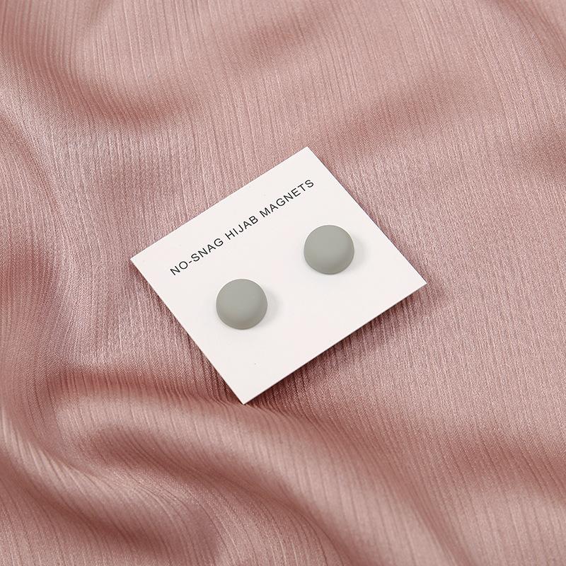 Fashion Matte Silk Scarf Hijab Magnetic Brooch Hijab Round Clip For Women Shawl Muslim Strong Magnetic Button Turban Accessories