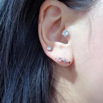 1+1+1 Chirurgischer Stahl Täglich Weiß Piercing Set (S6162882)