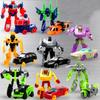 Robot de Transformare Deformare Mașină Galbenă Model Compatibil Construcție Bloc Hobbies Copil Jucărie Copil Educație Timpurie